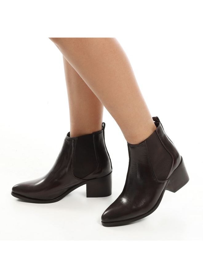 Mr.joe Boot For Women GeHalf Boot For Women Genuine Leather-Brown 3936nuine Leather-Brown  - Image 2