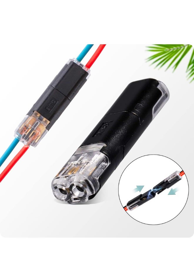 Chase Up 20Pcs Double-Wire Plug-in Connector, Solder-Free Wire Connector, Pluggable Led Wire Connectors with Locking Buckle Fast Connect Low Voltage Wire Connectors - Image 4