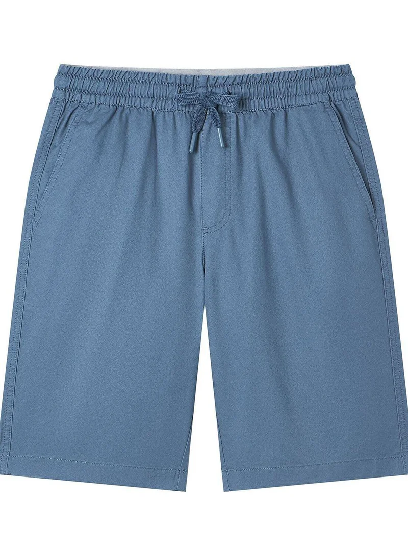 Men's Slim Peach Twill Elastic Shorts