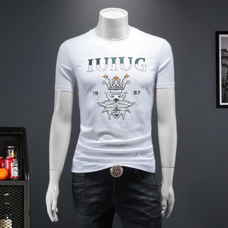 Summer Style New Fashion Fine Workmanship Mercerized Cotton Multi-Color Printed Men'S T-Shirt - Image 4