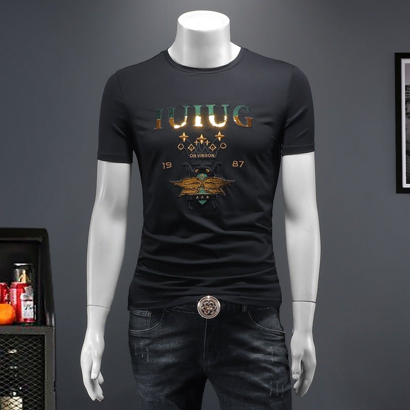 Summer Style New Fashion Fine Workmanship Mercerized Cotton Multi-Color Printed Men'S T-Shirt - Image 3