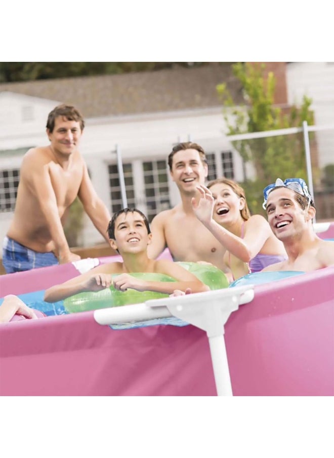 INTEX 2.44M X 76Cm Pink Metal Frame Pool Set  - Image 4