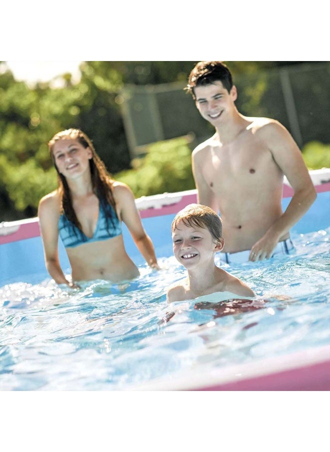 INTEX 2.44M X 76Cm Pink Metal Frame Pool Set  - Image 2
