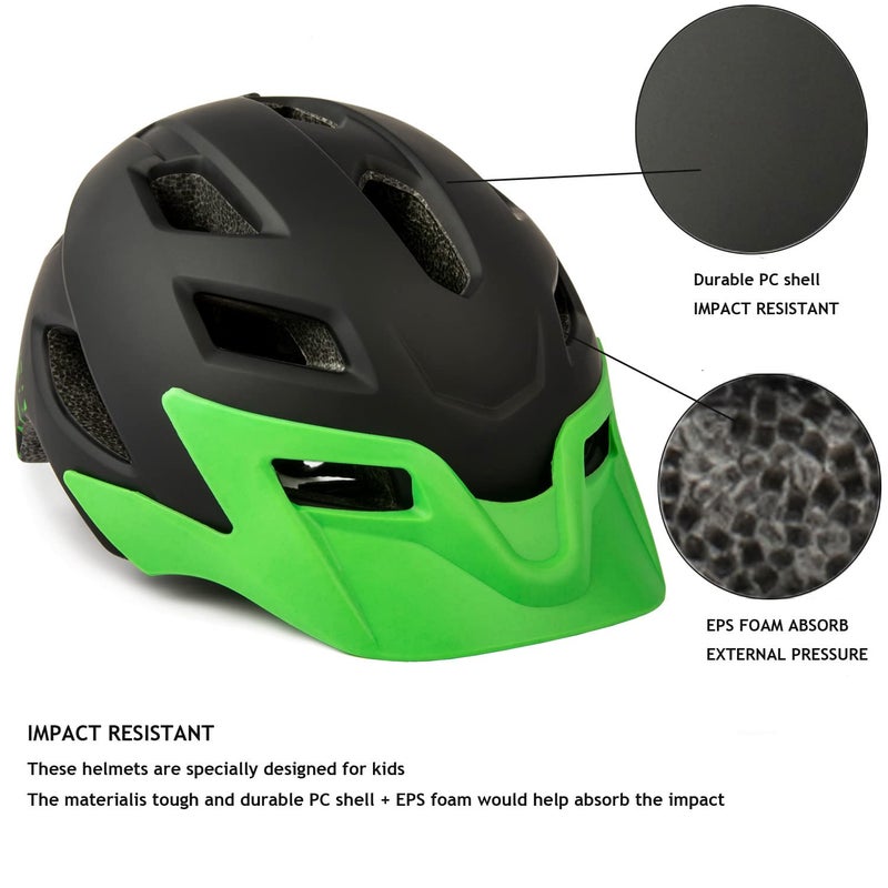 EXCLUSKY Kids Helmet, Exclusky Kids Bike Helmet Adjustable Safety Lightweight Children for Skating Cycling Scooter Boys and Girls Bicycle Helmets Ages 5-8-14 - Image 2