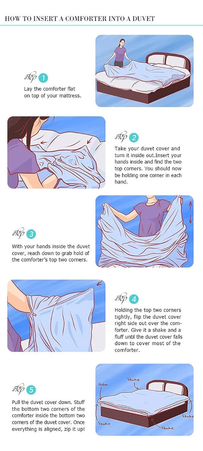 EASY BEDDING 3 PCS Border Ruffle Duvet Cover Set 1 Piece Border Ruffle Duvet Cover with Zipper Closure and 2 Piece Pillow Cover 300 TC100 Cotton Wrinkle Free Chocolate Solid King Size - Image 5