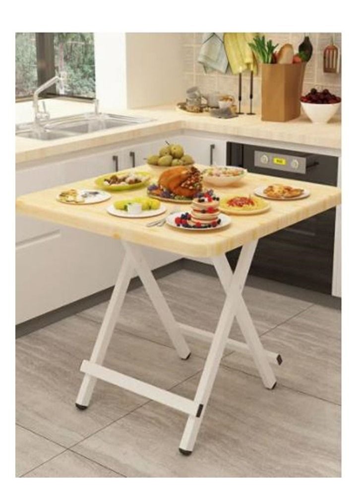 Generic - Dining Table Kitchen Dining Table Modern Leisure Table Square Dining Table Wooden Desk Folding Camping table Portable Dinner Table for Kitchen 60cm*60cm - Image 1