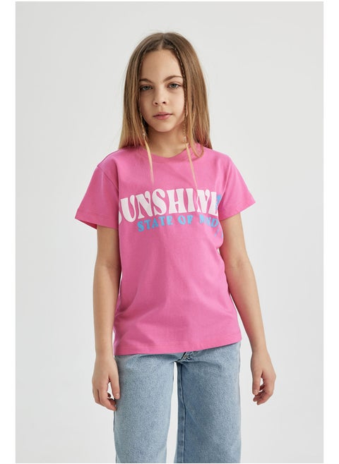 Girl Regular Fit Knitted Short Sleeve Body
