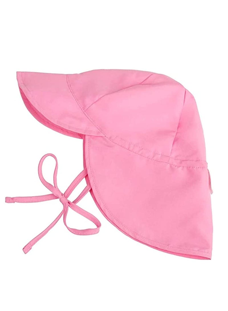 SYOSI Baby Sun Hat,UPF50+ Kids Sun Hat with Neck Flap, Unisex Adjustable Children Wide Brim Summer Sun Protection Mesh Bucket Beach Hat Kid Bucket Cap for 3-18 Months (Pink) - Image 4