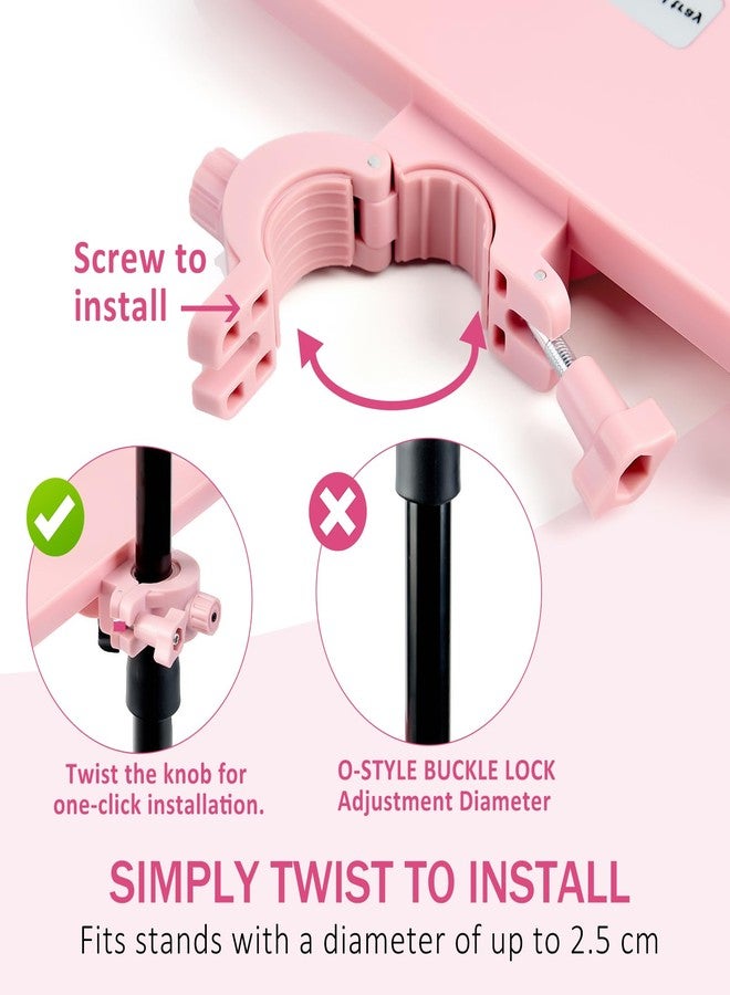 KONOVOLY Lash Tray Holder (9 inch×6.7 inch), Adjustable Plastic Essential Organizer Stand for Lash Techs, Eyelash Extension Supplies Perfect for Salon or Homes Use by KONOVOLY(Pink) - Image 4