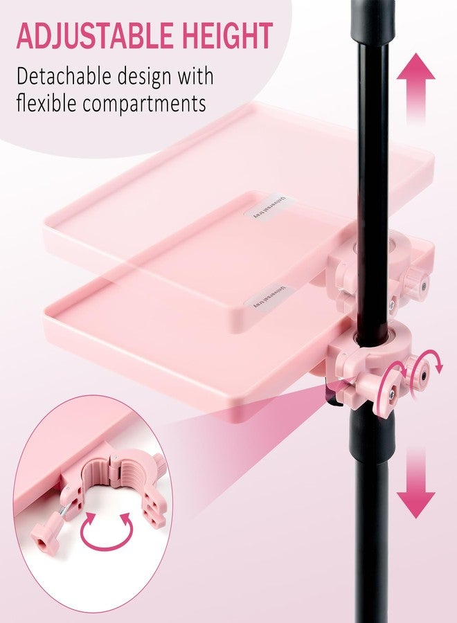 KONOVOLY Lash Tray Holder (9 inch×6.7 inch), Adjustable Plastic Essential Organizer Stand for Lash Techs, Eyelash Extension Supplies Perfect for Salon or Homes Use by KONOVOLY(Pink) - Image 2