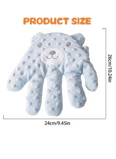 Gonice Baby Soothing Palm, Baby Patter for Sleep, Baby Startle Prevention Hand Glove Electric Baby Hand Pillow Red Bean Filling Cute Baby Soothing Palm for Newborns Baby Girl Baby Boy(Blue Bear)  - Image 5
