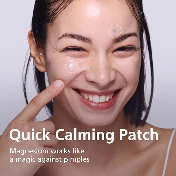 DWEasyDerm لصقات المغنيسيوم المهدئة السريعة DWEasyDerm (20 لصقة) مع أمبولة سيكا - رعاية مكثفة، لصقات حب الشباب، شريط هيدروكوليد، رعاية بقع الحبوب طوال الليل في المنزل 2-8 ساعات، أنواع صناديق جديدة - Image 2