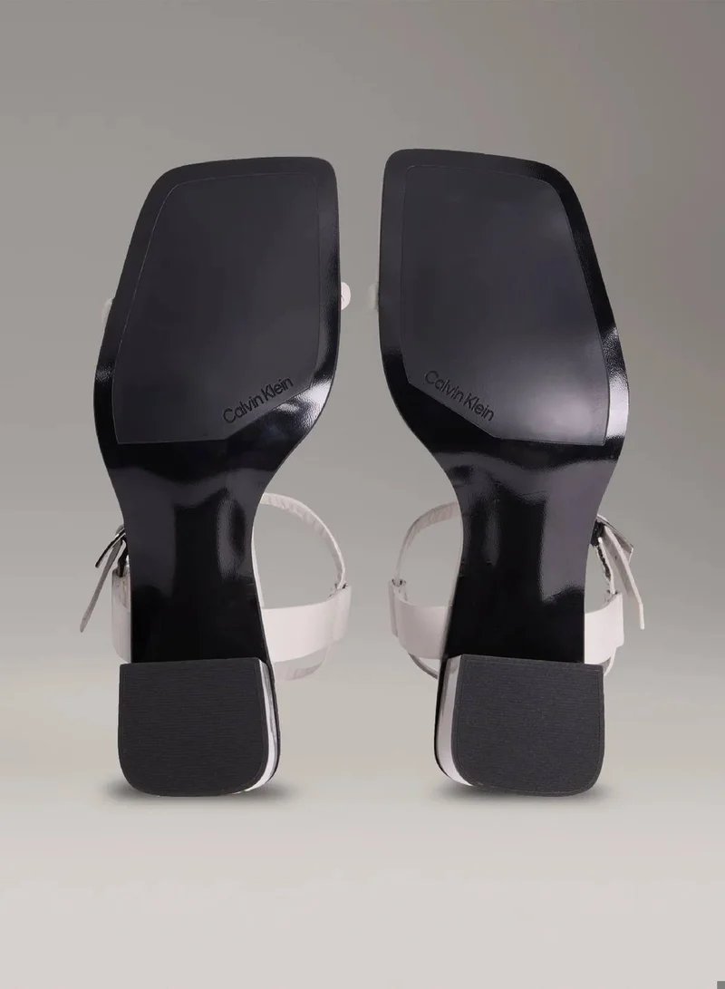 Calvin Klein Moonstruck Leather Block Heel Sandals for Women | Best Price UAE