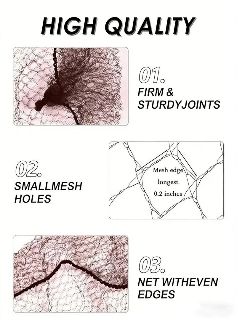 ChicAbode 24 Inch Hair Nets, 100 Pcs Invisible Mesh Elastic Edge Hair Net for Women Food Service, Ballet Buns - Image 3