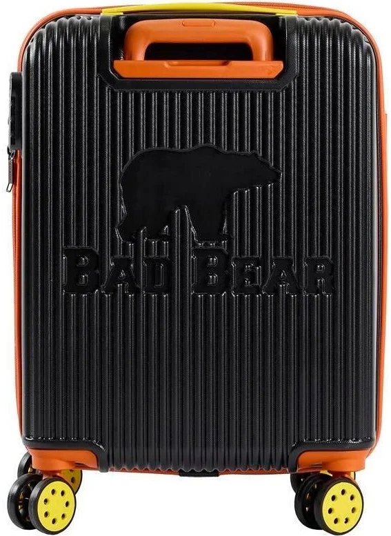 Bad Bear Logo Black Cabin Size Wheeled Abs Suitcase 40 Lt.