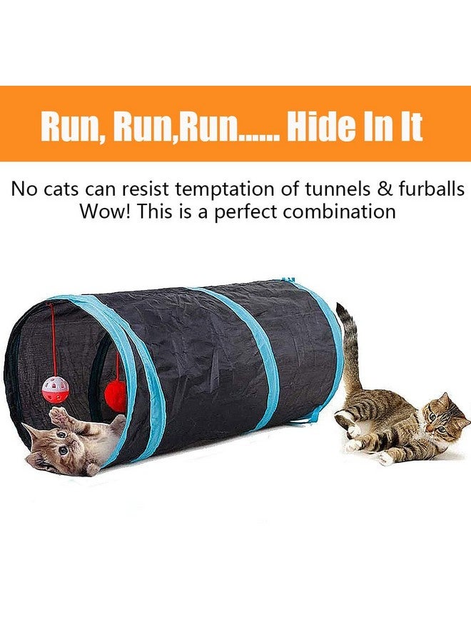 Speedy Panther 21 Pcs Cat Toys for Indoor Cats Collapsible Cat Tunnel Interactive Feather Teaser Wand Ball Toy for Kitten Cats - Image 5