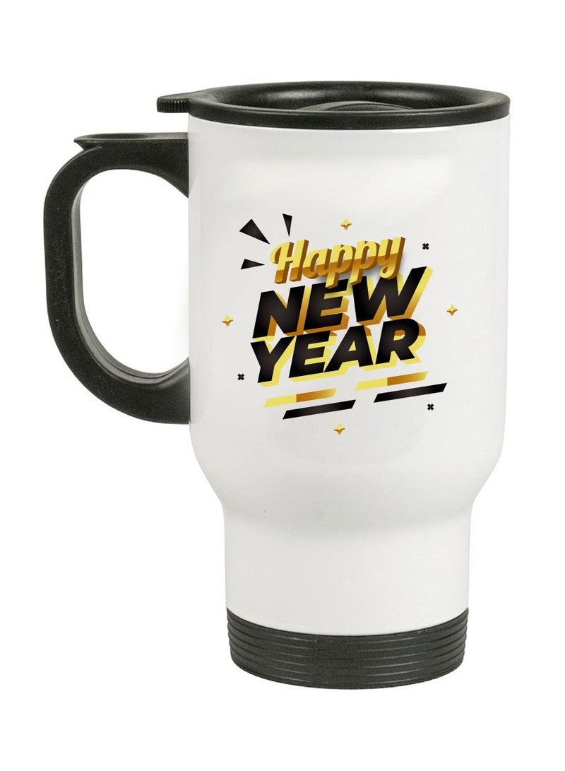 PRINTSHOP4ME Happy New Year Design Printed Travel Mug Suitable Gift For Family And Friends-New Year Theme-New Year Decor-Gifts For Special Person  - Image 1