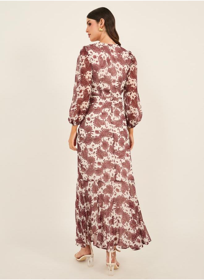 All Over Print Balloon Sleeves A-Line Maxi Dress - pzsku/Z746C44156646074E6AC5Z/45/_/1739732144/0719217d-c772-4554-a7fb-62e8cfef64cb