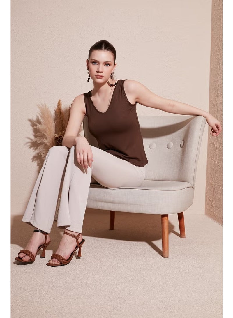 Lela Thick Strap V-Neck Blouse Women's Blouse 5864384 - Image 2