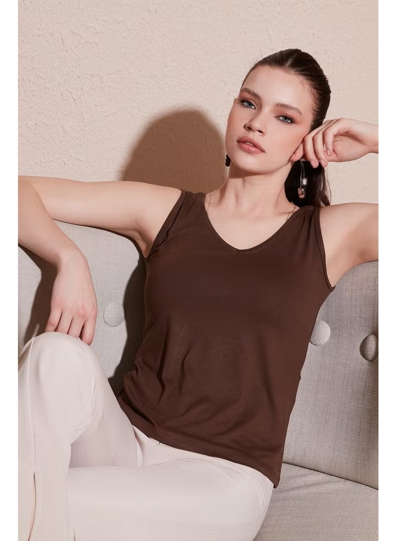 Lela Thick Strap V-Neck Blouse Women's Blouse 5864384 - Image 1