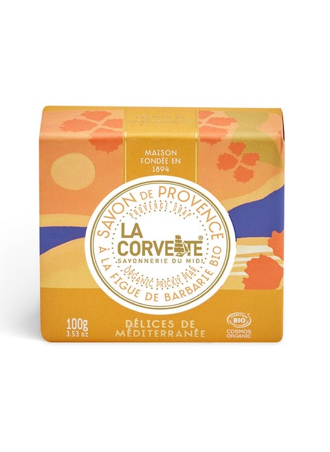 La Corvette Organic Fig Blossom Soap - 100g | Mediterranean-Inspired Natural Care for Soft, Refreshed Skin