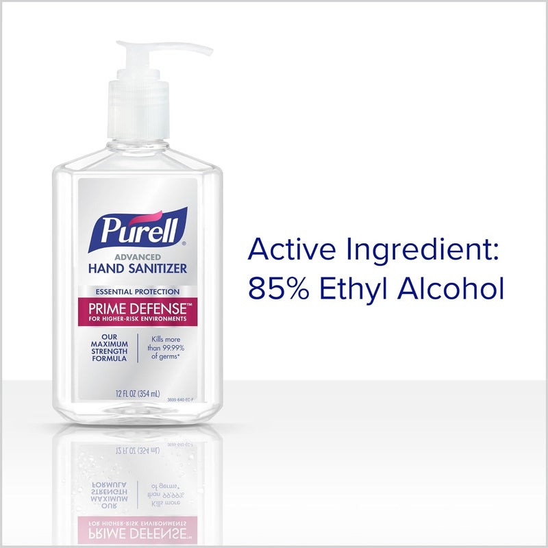 Purell Prime Defense Advanced Hand Sanitizer, Essential Protection, 12 fl oz Pump Bottles (Pack of 4) - 3699-06-EC2 - Image 5
