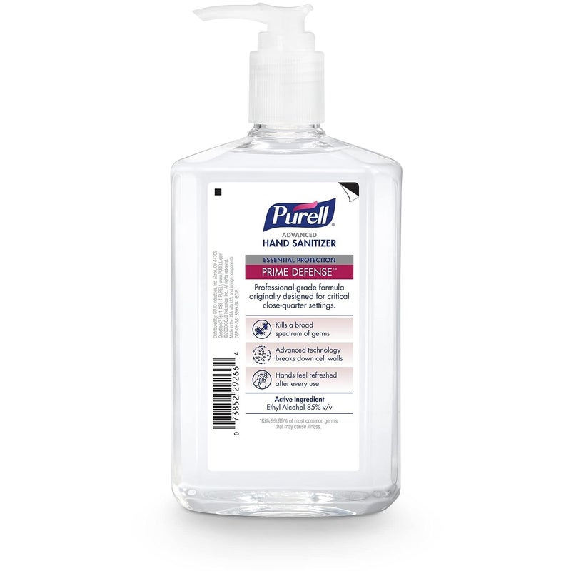 Purell Prime Defense Advanced Hand Sanitizer, Essential Protection, 12 fl oz Pump Bottles (Pack of 4) - 3699-06-EC2 - Image 2