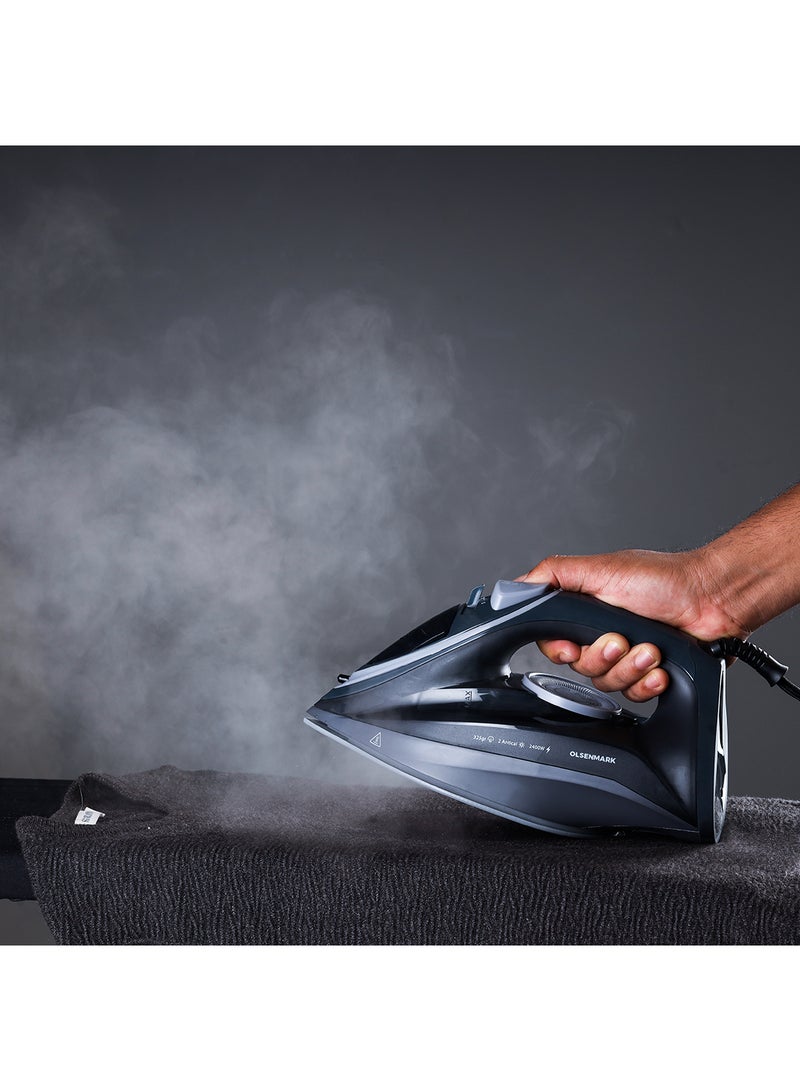 أولسنمارك جهاز كي بالبخار 2400 W OMSI1714S أحمر وأسود - Image 4