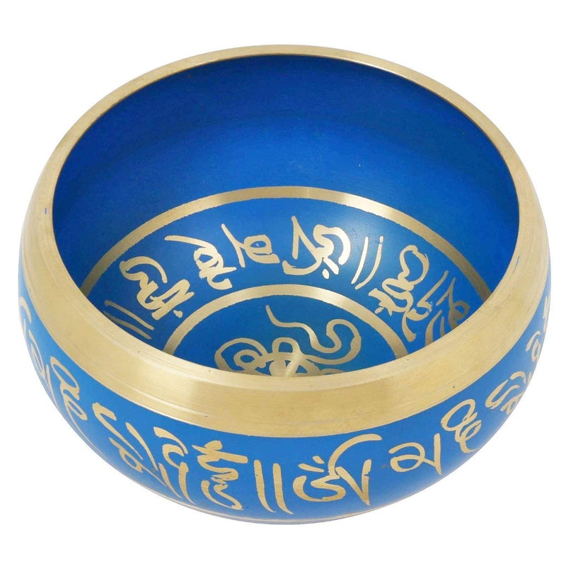 FASHERATI وعاء الغناء البوذي للتأمل الفن التبتي الأزرق (3.5 بوصة) - Image 3