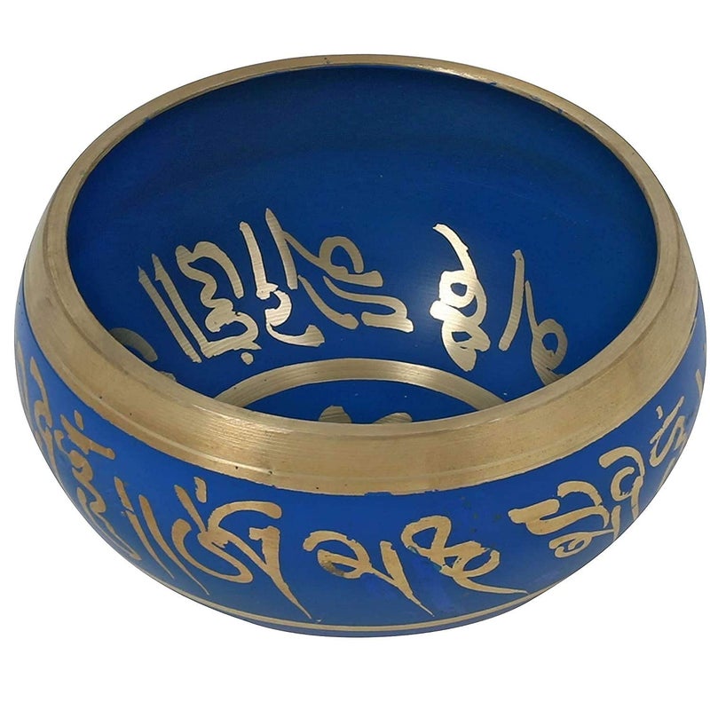 FASHERATI وعاء الغناء البوذي للتأمل الفن التبتي الأزرق (3.5 بوصة) - Image 1