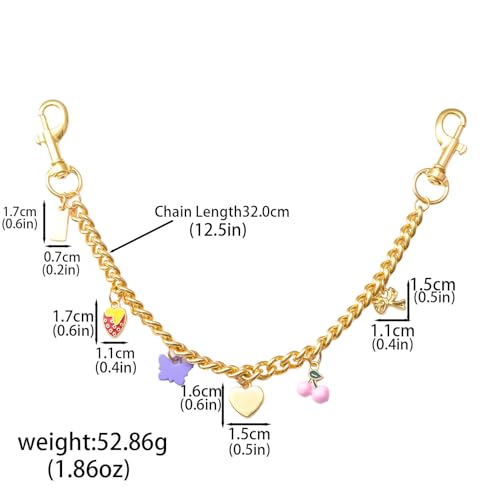 Disengor Bag Chain Extender with Charms - Gold Purse Chain Charm for Handbags - Beach Shells Starfish Keychain for Women - Image 2