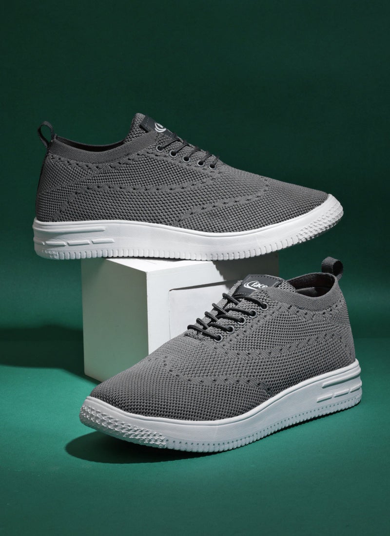 Face Dark Grey Sneakers for Men - Image 2