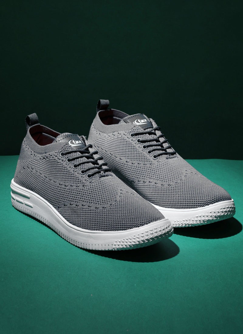 Face Dark Grey Sneakers for Men - Image 4