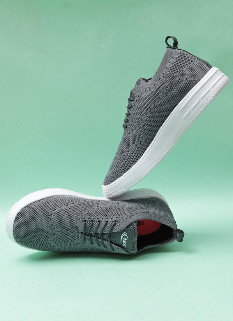 Face Dark Grey Sneakers for Men - Image 1