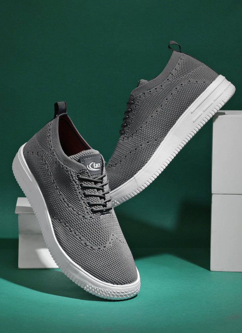 Face Dark Grey Sneakers for Men - Image 3