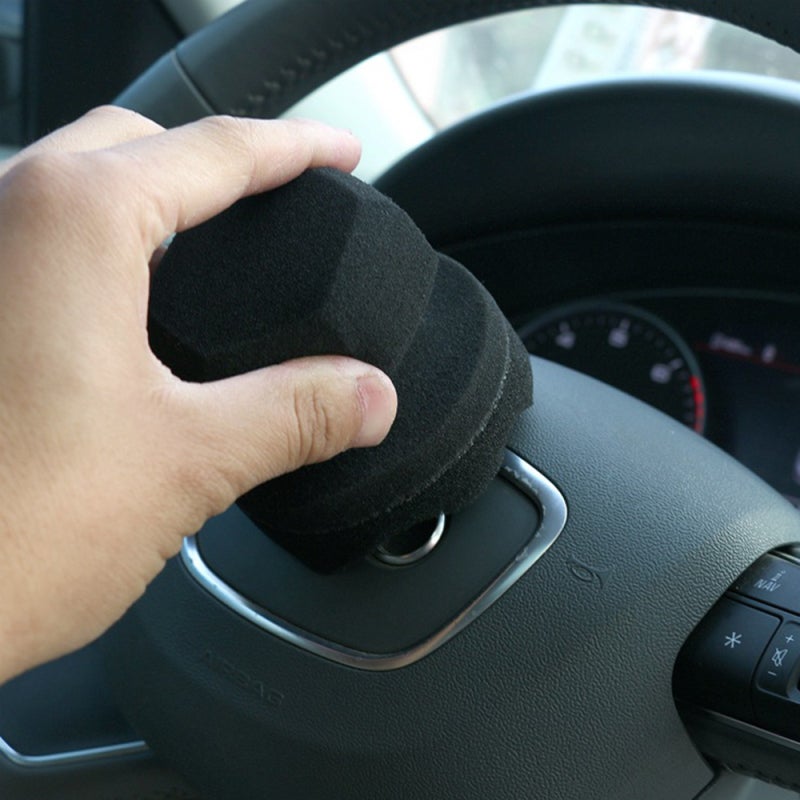 مُطبيق رشاط إطارات السيارة: اسفنجة عالية الكثافة، عمر خدمة طويل، اسفنجة يدوية لشمع الإطارات قابلة للغسل والإعادة الاستخدام - للحفاظ على نظافة الأيدي، وتسهيل تنظيف الإطارات لمحبي السيارات - Image 5