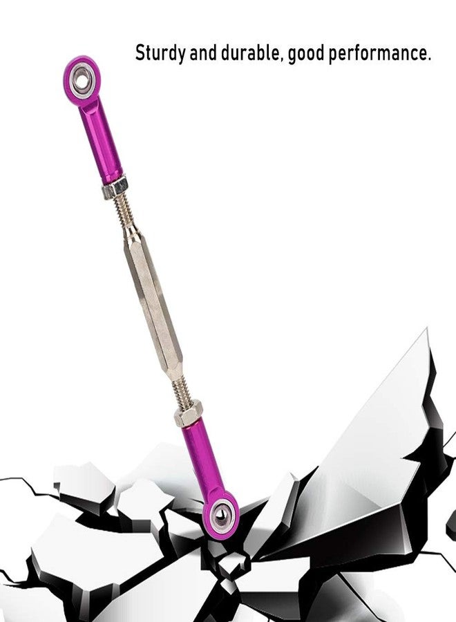 Dilwe RC Car Push Rod,1/10 RC Car Aluminum Alloy Turnbuckle Rod Linkage with Adjustable Length, 88-104mm(Purple) - Image 3