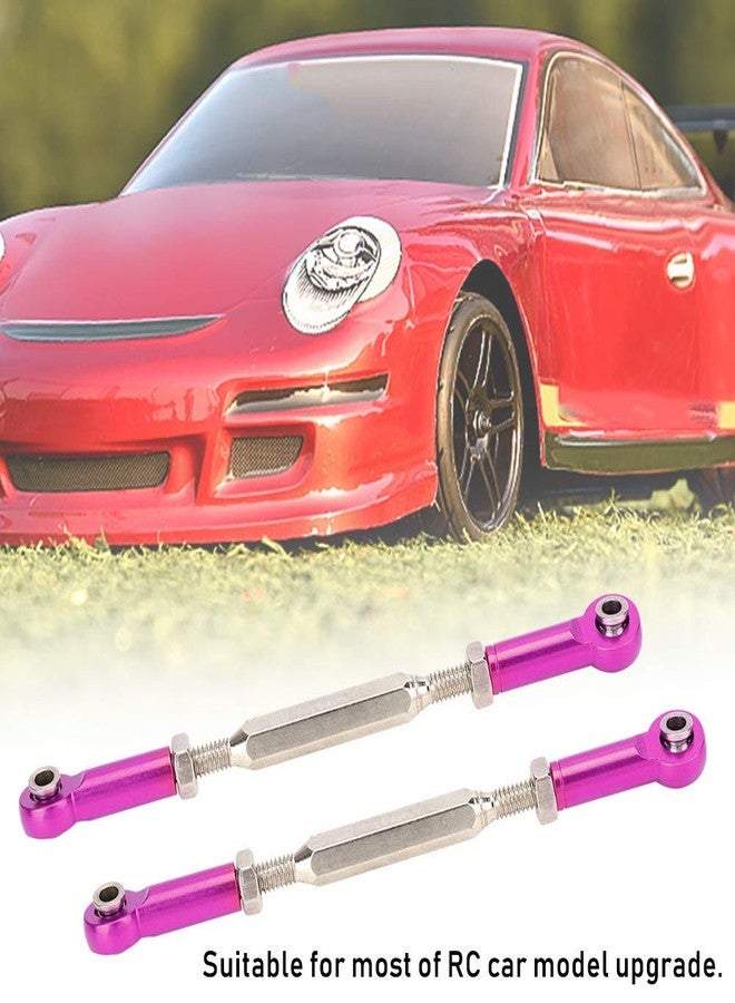 Dilwe RC Car Push Rod,1/10 RC Car Aluminum Alloy Turnbuckle Rod Linkage with Adjustable Length, 88-104mm(Purple) - Image 2