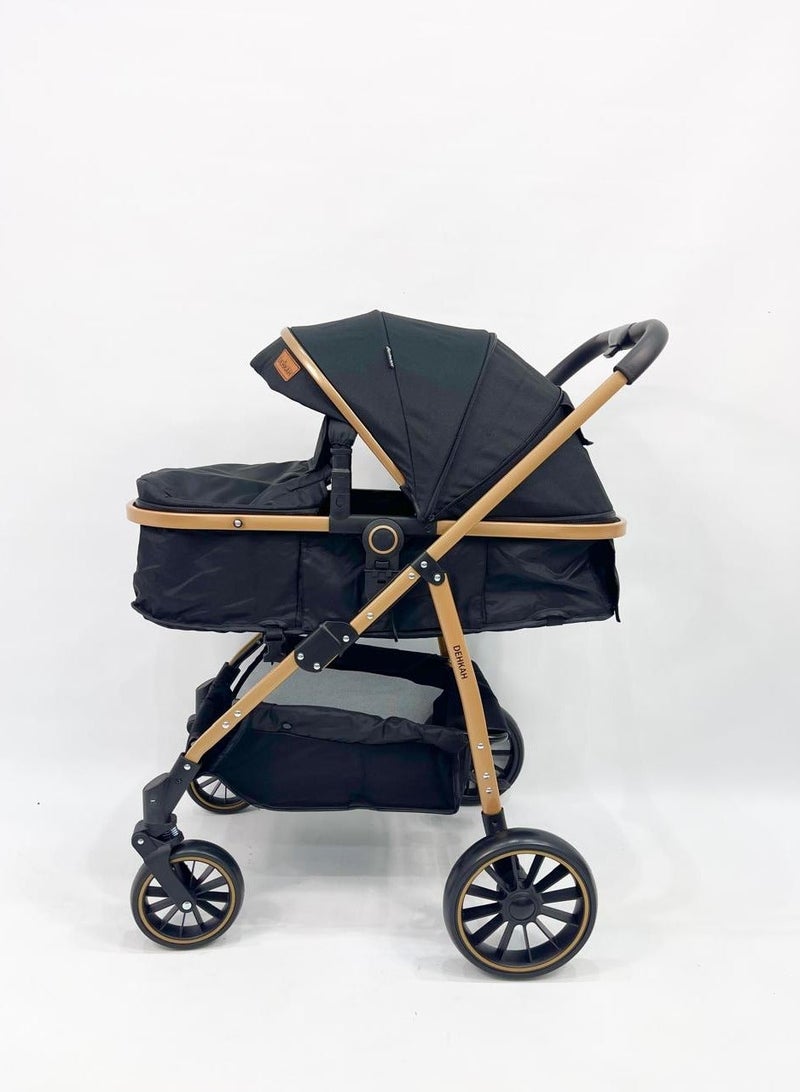 ضحكة  طقم السفر 4-في-1 من DEHKAH – عربة، سرير محمول، مقعد سيارة وشنطة أنيقة للأم - Image 5