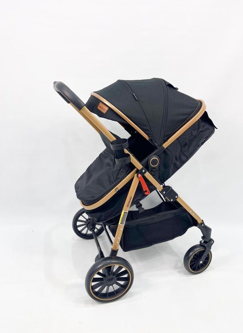 ضحكة  طقم السفر 4-في-1 من DEHKAH – عربة، سرير محمول، مقعد سيارة وشنطة أنيقة للأم - Image 4