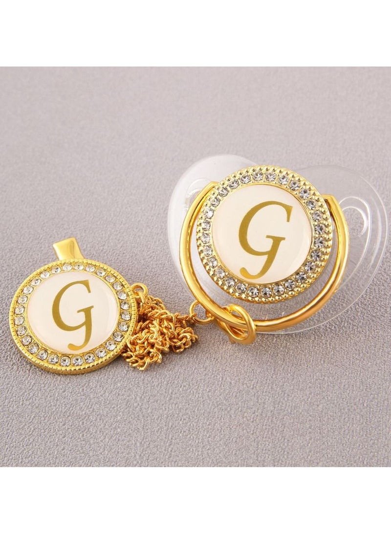 Loquat Baby Letter Shiny Diamond Pacifier - Image 1