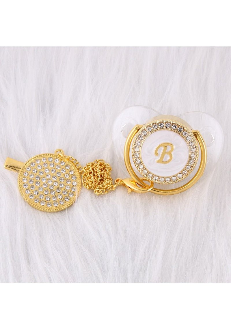 Loquat Baby Letter Shiny Diamond Pacifier - Image 3
