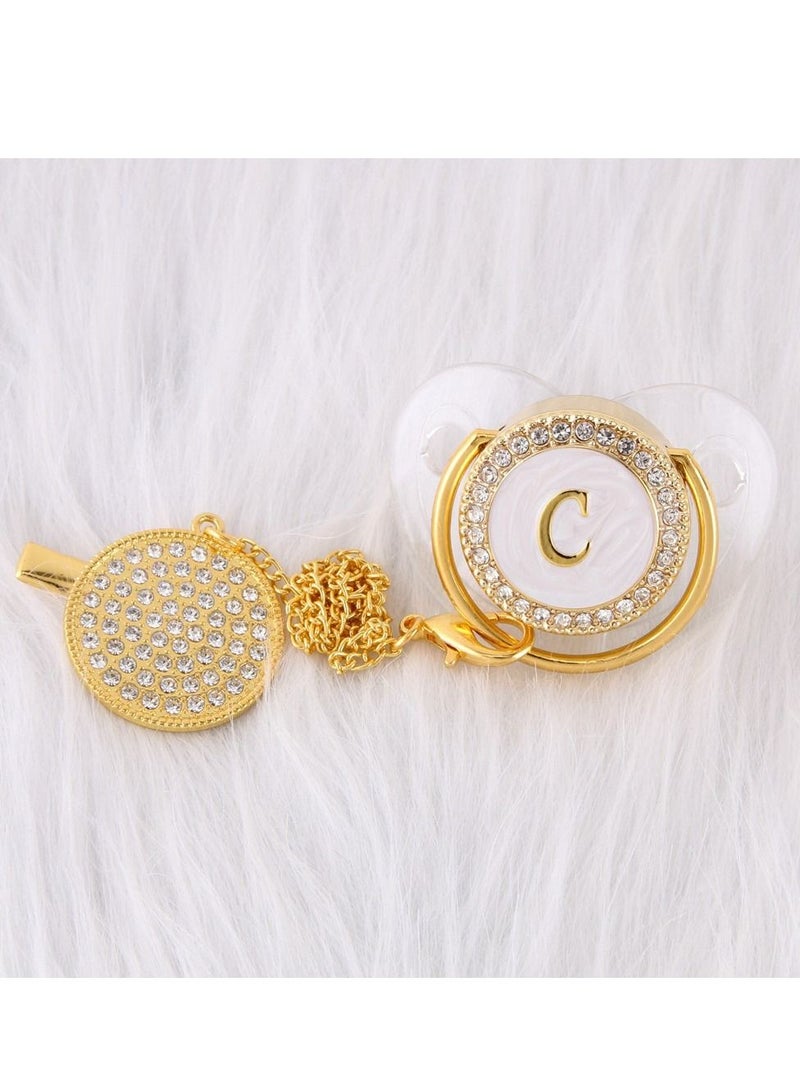 Loquat Baby Letter Shiny Diamond Pacifier - Image 4