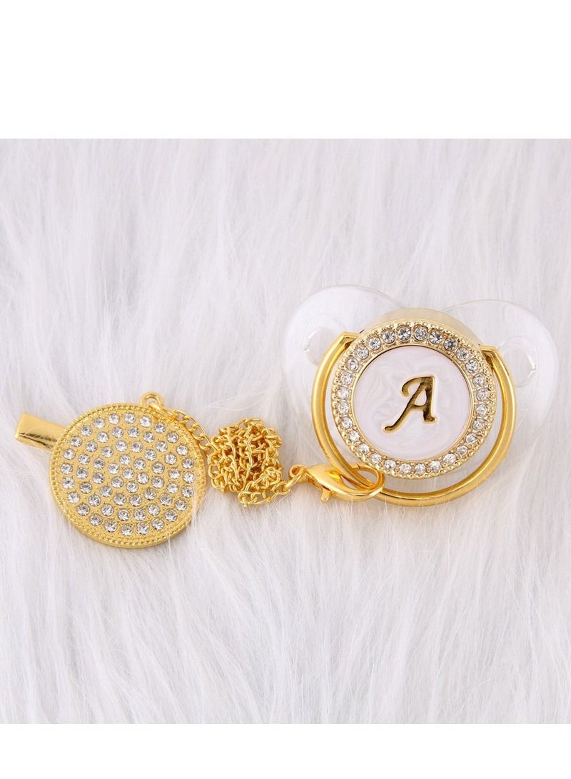 Loquat Baby Letter Shiny Diamond Pacifier - Image 2