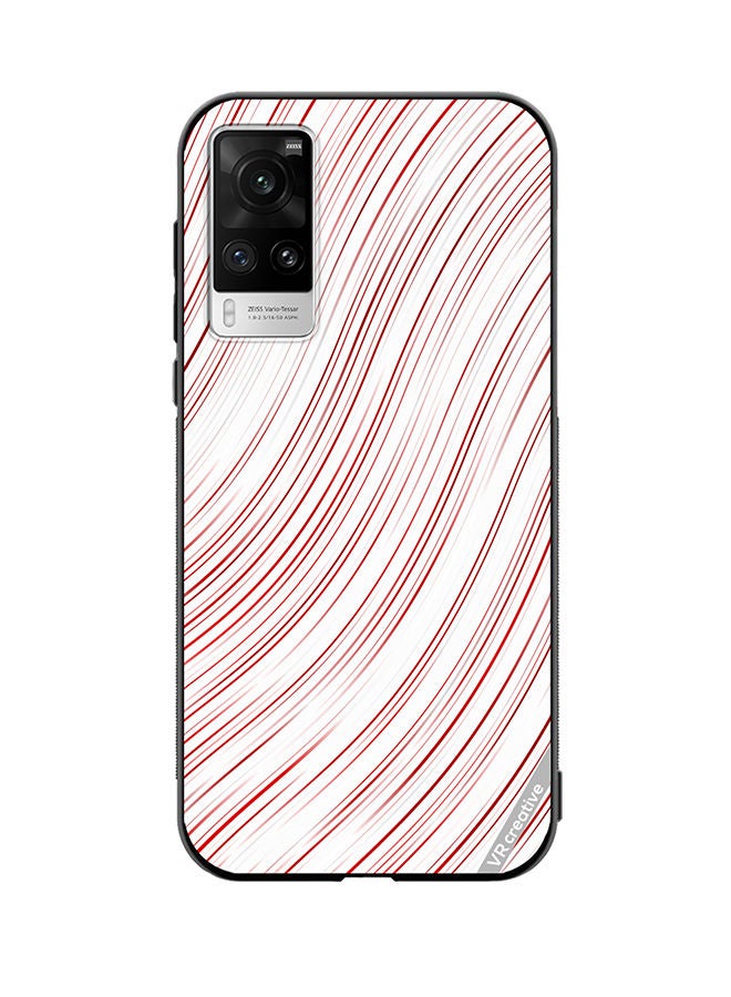 VR CREATIVE غطاء حماية لهاتف Vivo X60 Pro بتصميم خطوط متعددة الألوان - Image 1