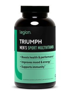 Triumph Men'S Sport Multivitamin, Boosts Health & Performance, Reduces stress & fatigue, Enhances Immunity & longevity 240 Vegetarian Capsules, 30 Servings, Dietary Supplement