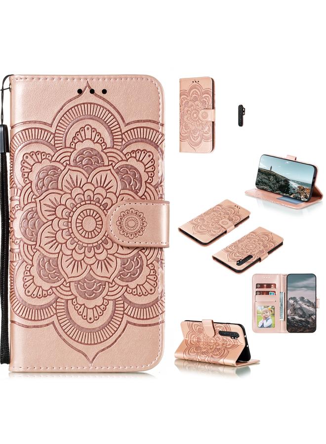 The Bros Case For Xiaomi Mi Note10 Lite Mandala Embossing Pattern Horizontal Flip PU Leather Case with Holder & Card Slots & Walle & Lanyard