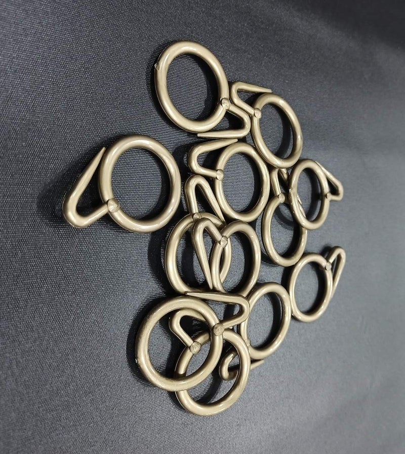 FAPBADRI Plastic Curtain Rings for Windows Curtains, Door Curtains, Bathroom Curtains and Other Multipurpose Usage - Colour: Antique Gold - 100 Pieces - Image 4