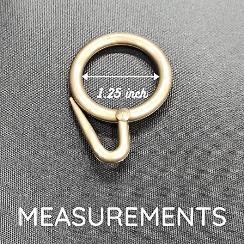FAPBADRI Plastic Curtain Rings for Windows Curtains, Door Curtains, Bathroom Curtains and Other Multipurpose Usage - Colour: Antique Gold - 100 Pieces - Image 3