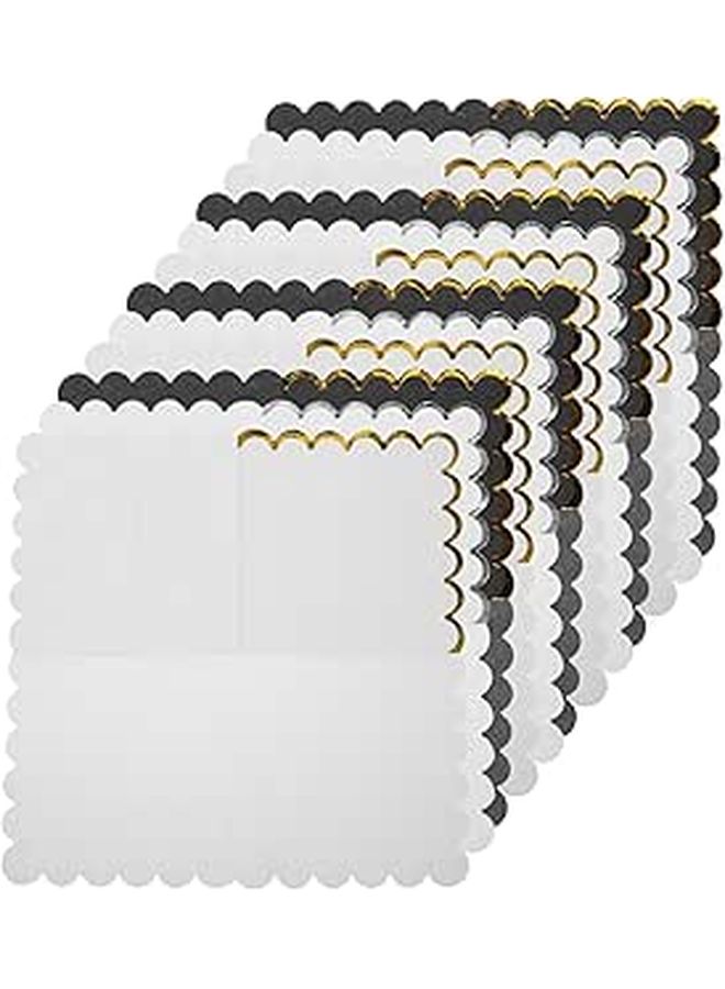 Homoyoyo 60pcs Black Gold Foil Edge Paper Napkins Disposable Serviettes for Wedding Birthday Party Events - Image 1